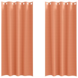 ZASŁONY Z ZASŁONAMI 2 SZT. TERAKOTA 245X140CM