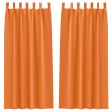VidaXL Zasłony 2 pcs Jasnopomarańczowy 260 x 140 cm Poliester