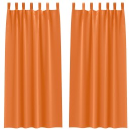 VidaXL Zasłony 2 pcs Jasnopomarańczowy 260 x 140 cm Poliester