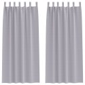 VidaXL Zasłony 2 pcs Metaliczny szary 245 x 140 cm Poliester