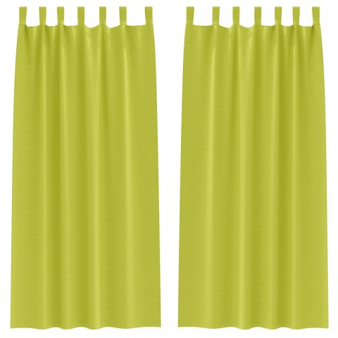 VidaXL Zasłony 2 pcs zielone jabłuszko 260 x 140 cm Poliester