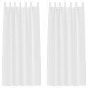 ZASŁONY Z ZASŁONAMI 2 PCS CZYSTA BIEL 260X 140CM POLIESTER