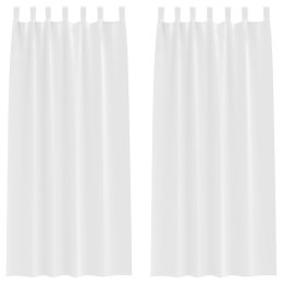 ZASŁONY Z ZASŁONAMI 2 PCS CZYSTA BIEL 260X 140CM POLIESTER