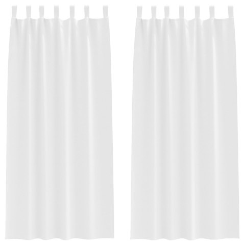 ZASŁONY Z ZASŁONAMI 2 PCS CZYSTA BIEL 260X 140CM POLIESTER