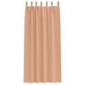 ZASŁONY Z ZASŁONAMI 2 PCS JASNOBRĄZOWY 245X 140CM POLIESTER