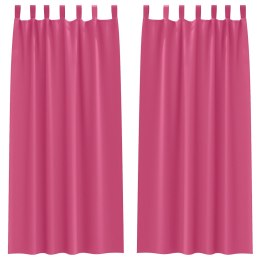 VidaXL Zasłony z zasłonami 2 pcs Jasnoróżowy 260 x 140 cm Poliester