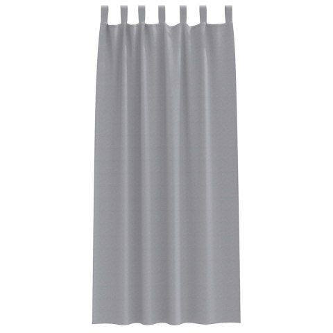 ZASŁONY Z ZASŁONAMI 2 PCS JASNOSZARY 245X 140CM POLIESTER