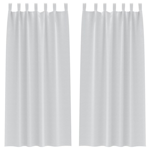 ZASŁONY Z ZASŁONAMI 2 PCS JASNOSZARY 245X 140CM POLIESTER