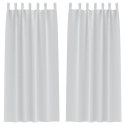 ZASŁONY Z ZASŁONAMI 2 PCS JASNOSZARY 260X 140CM POLIESTER