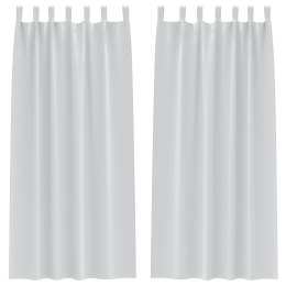 ZASŁONY Z ZASŁONAMI 2 PCS JASNOSZARY 260X 140CM POLIESTER