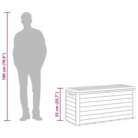 SKRZYNIA OGRODOWA ANTRACYTOWA 116X 44X 55CM