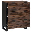 KOMODY Z SZUFLADĄ 2 PCS BRĄZOWY ŚREDNI DREWNO LITE