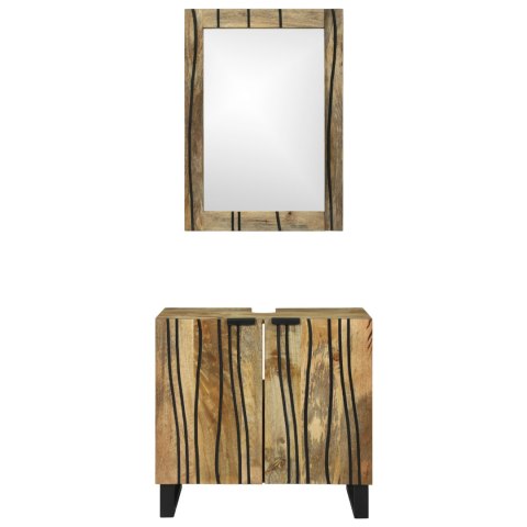 ZESTAW MEBLI ŁAZIENKOWYCH Z PÓŁKĄ 2 SZT. BRĄZOWY STANDARDOWE