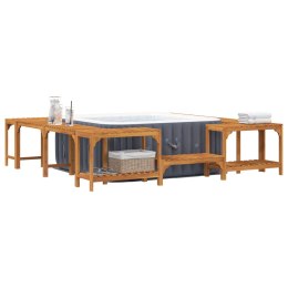OBUDOWA OTOCZENIE WANNY SPA Z HYDROMASAŻEM JAKUZZI 230X230CM DREWNO AKACJA