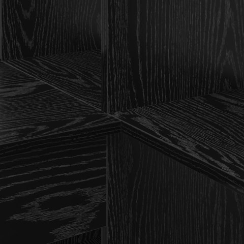 BIURKO NAROŻNE CZARNY DĄB REGAŁ Z PÓŁKAMI KOMPUTEROWE NOWOCZESNE DO BIURA