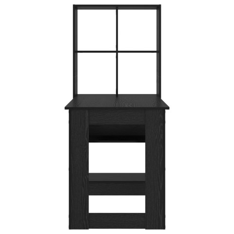 BIURKO Z PÓŁKĄ CZARNY DĄB 122X67X145CM