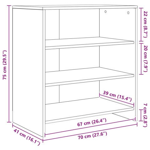 BUFET 2 SZT. CZARNY DĄB 70X41X75CM