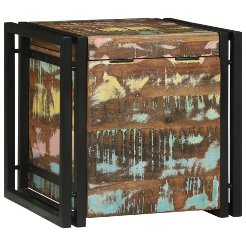 SKRZYNIA DO PRZECHOWYWANIA 40X 40X 40CM LITE DREWNO AKACJOWE