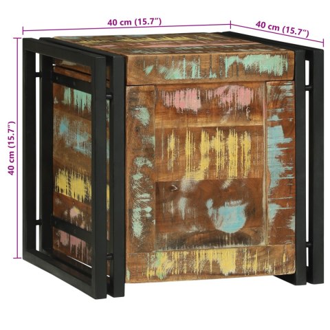 SKRZYNIA DO PRZECHOWYWANIA 40X 40X 40CM LITE DREWNO AKACJOWE