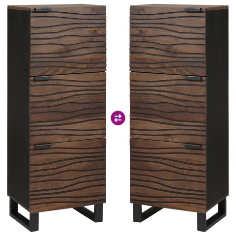 WYSOKA KOMODA Z DREWNA ORZECHOWEGO BRĄZOWY 40X33.5X110CM