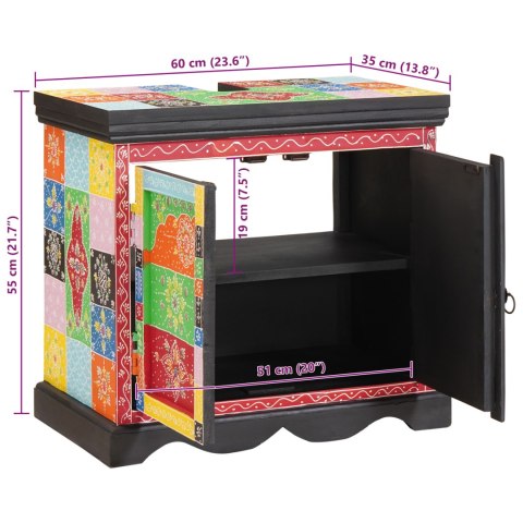 SZAFKA POD UMYWALKĘ UMYWALKOWA DREWNIANA MANGO 60X35X55 KOLOROWA