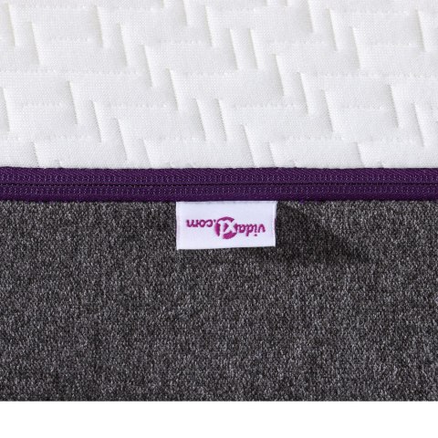 VidaXL Materace Biały i szary 100% tkanina poliestrowa jacquard