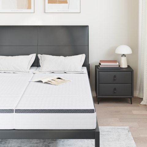 VidaXL Materace 2 pcs Biały, Szary 70 x 190 cm Dziane tkanina