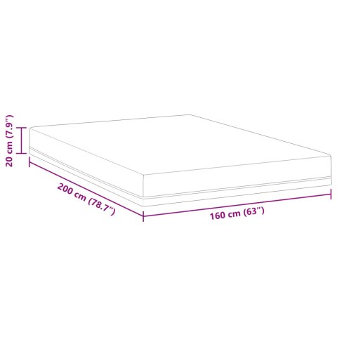 VidaXL Materace Biały i niebieski 100% tkanina poliestrowa jacquard