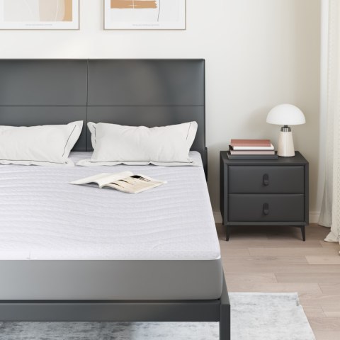 VidaXL Podkłady na materac Biały 140 x 200 cm Poliester bez kleju