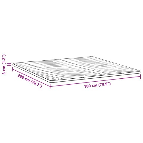 VidaXL Podkłady na materac Biały 180 x 200 cm Poliester bez kleju