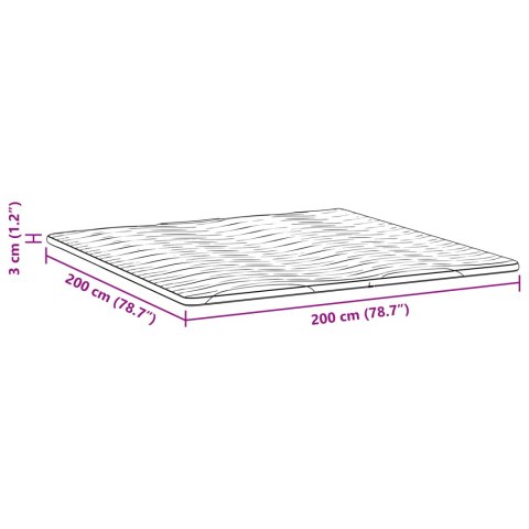 VidaXL Podkłady na materac Biały 200 x 200 cm Poliester bez kleju