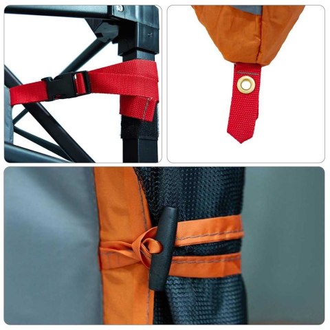 NAMIOT Z DACHEM INNY SZARY POMARAŃCZOWY I CZARNY 280X220X176CM