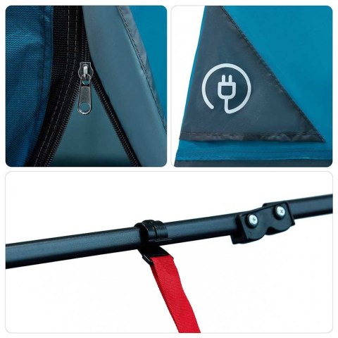 NAMIOT Z DACHEM INNY Z WENTYLACJĄ POWIETRZNĄ NIEBIESKI I CZARNY 290X288CM