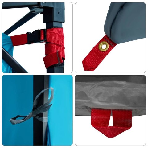 NAMIOT Z DACHEM INNY Z WENTYLACJĄ POWIETRZNĄ NIEBIESKI I CZARNY 291X291CM