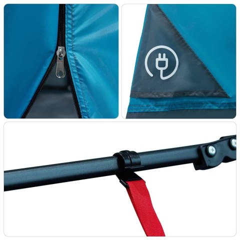 NAMIOT Z DACHEM INNY Z WENTYLACJĄ POWIETRZNĄ NIEBIESKI I CZARNY 291X291CM