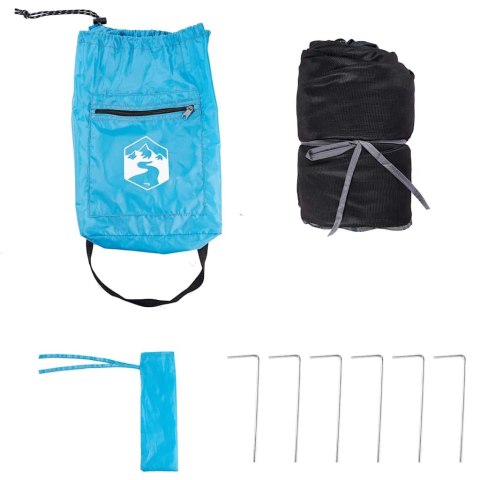 NAMIOT Z DACHEM INNY Z WENTYLACJĄ POWIETRZNĄ Z REGULACJĄ NIEBIESKI I CZARNY 303X303CM