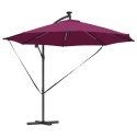 VidaXL Parasol banana na wysięgniku Bordowy 294 x 294 x 248 cm