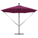 VidaXL Parasol banana na wysięgniku Bordowy 294 x 294 x 248 cm