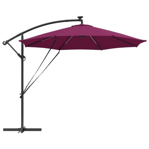 VidaXL Parasol banana na wysięgniku Bordowy 294 x 294 x 248 cm