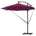 VidaXL Parasol banana na wysięgniku Bordowy 294 x 294 x 248 cm
