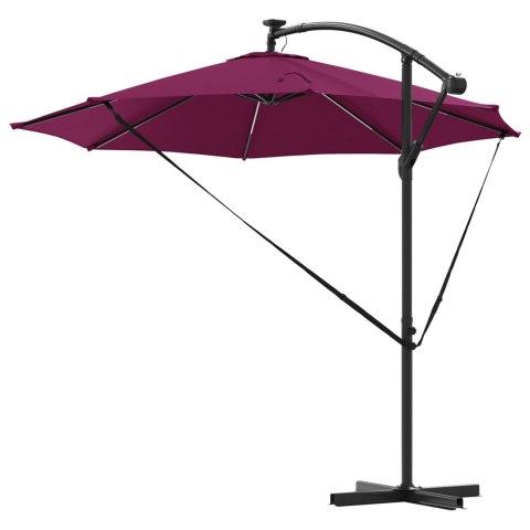 VidaXL Parasol banana na wysięgniku Bordowy 294 x 294 x 248 cm