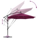 VidaXL Parasol banana na wysięgniku Bordowy 294 x 294 x 248 cm