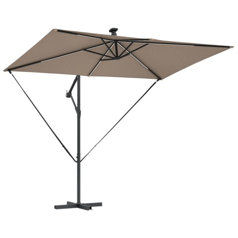 VidaXL Parasol banana na wysięgniku Ciemnoszary 294 x 200 x 254 cm