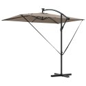 VidaXL Parasol banana na wysięgniku Ciemnoszary 294 x 200 x 254 cm