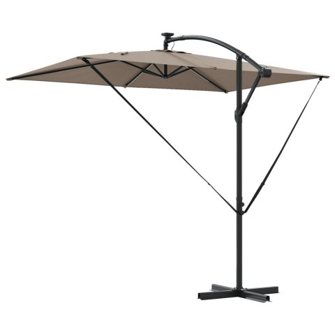 VidaXL Parasol banana na wysięgniku Ciemnoszary 294 x 200 x 254 cm