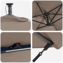 VidaXL Parasol banana na wysięgniku Ciemnoszary 294 x 200 x 254 cm