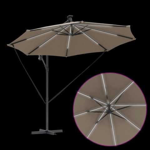 PARASOL BANANA NA WYSIĘGNIKU CIEMNOSZARY 294X294X248CM