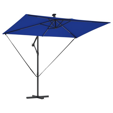 VidaXL Parasol banana na wysięgniku Niebieski 294 x 200 x 254 cm