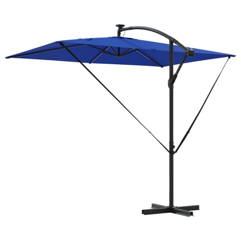 VidaXL Parasol banana na wysięgniku Niebieski 294 x 200 x 254 cm