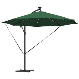 VidaXL Parasol banana na wysięgniku Zielony 294 x 294 x 248 cm